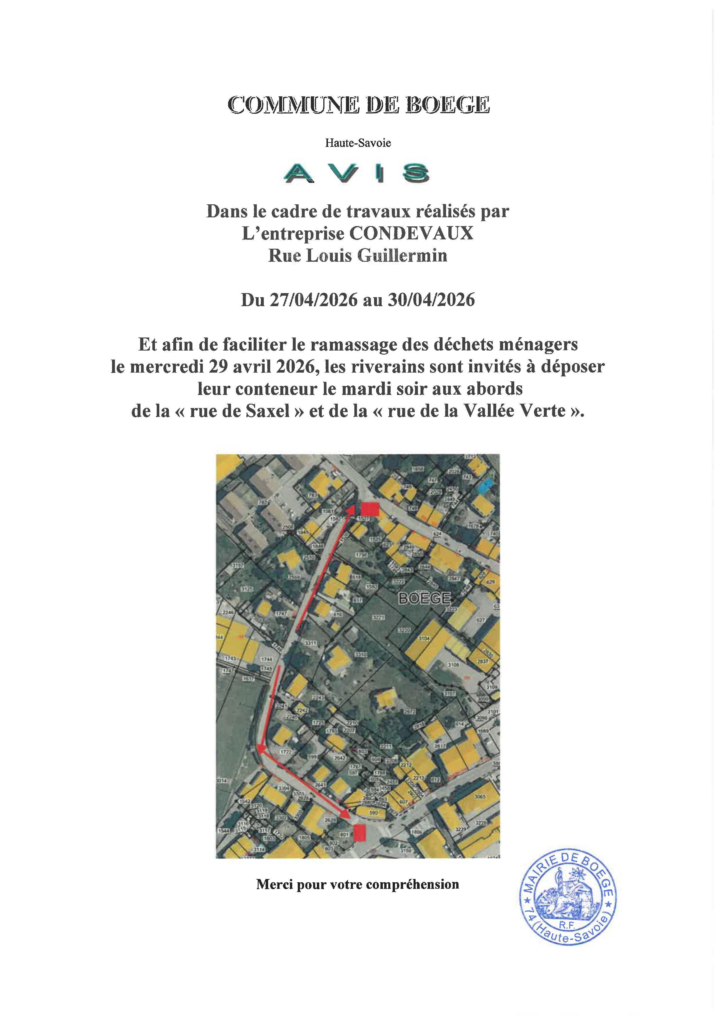 Ramassage des déchets de la rue Louis Guillermin pendant les travaux