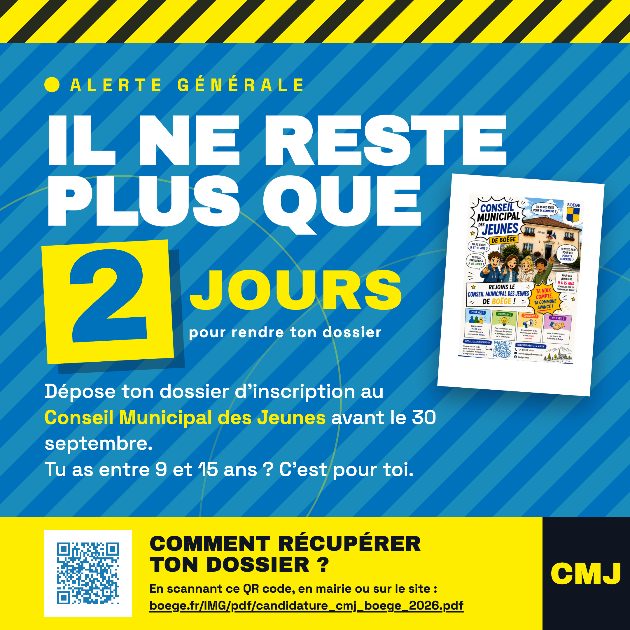 Inscription au CMJ